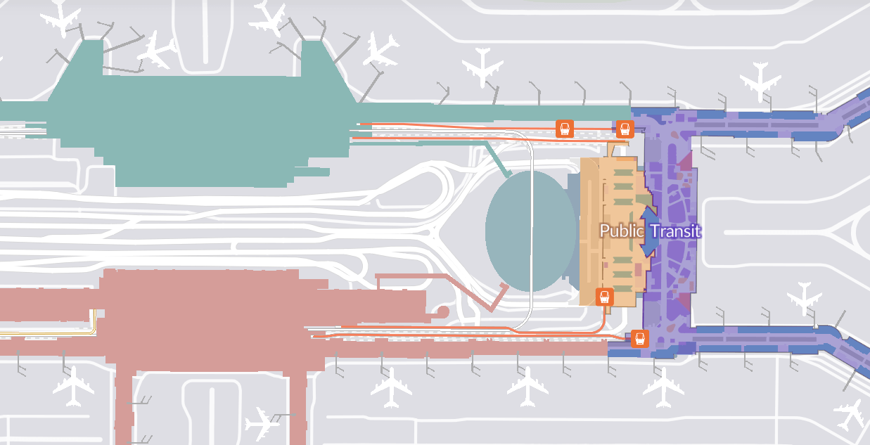 مواقع محطات Skytrain - المحطة الأولى T1