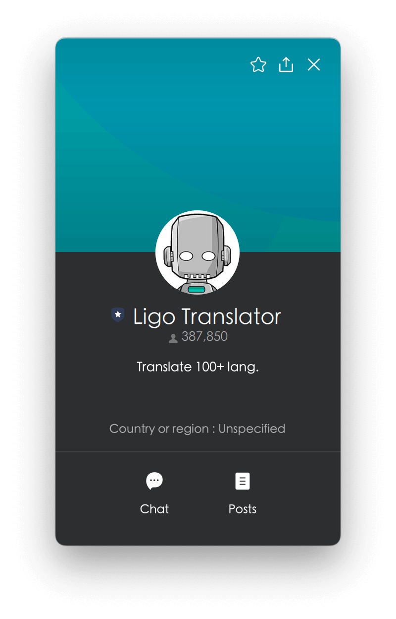 Ligo | LINE 翻譯 ↔ 100+ 種語言