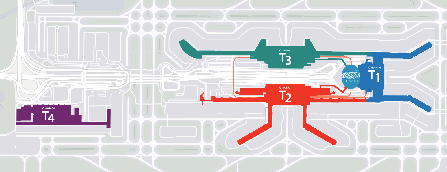 Flughafen Singapur Changi Terminals