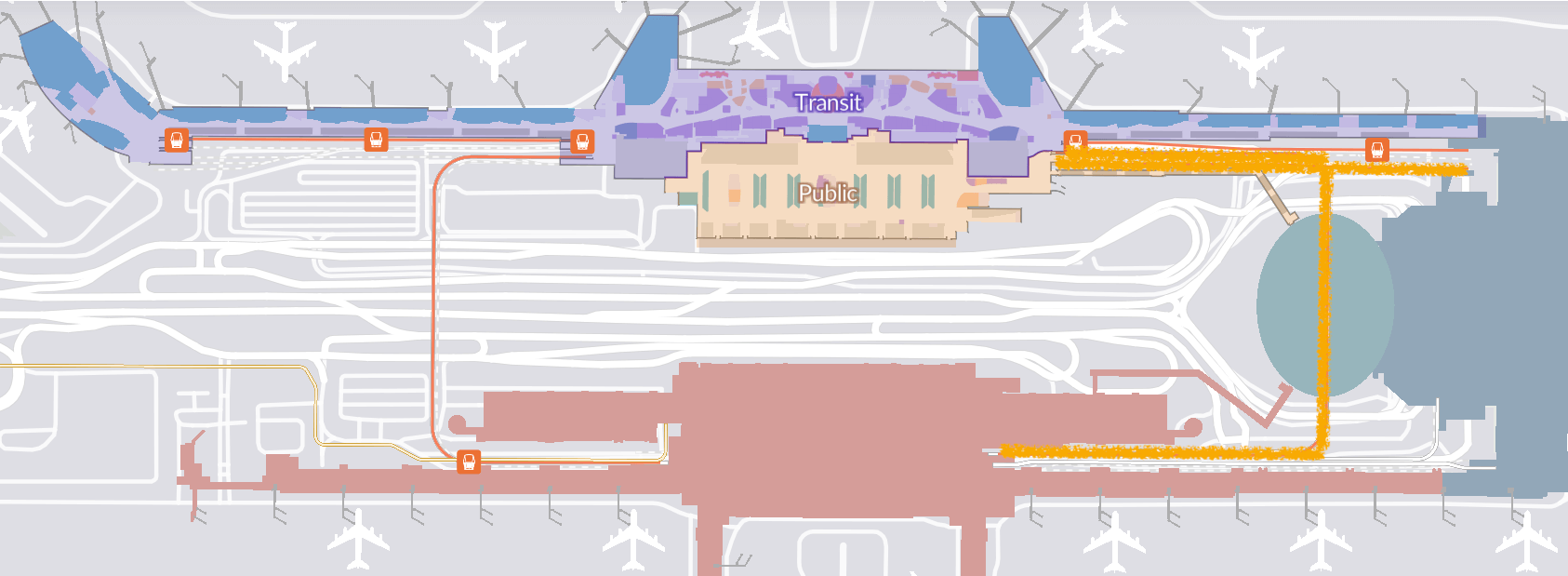 Skytrain Station Location - Terminal 3 T3 - Public Area