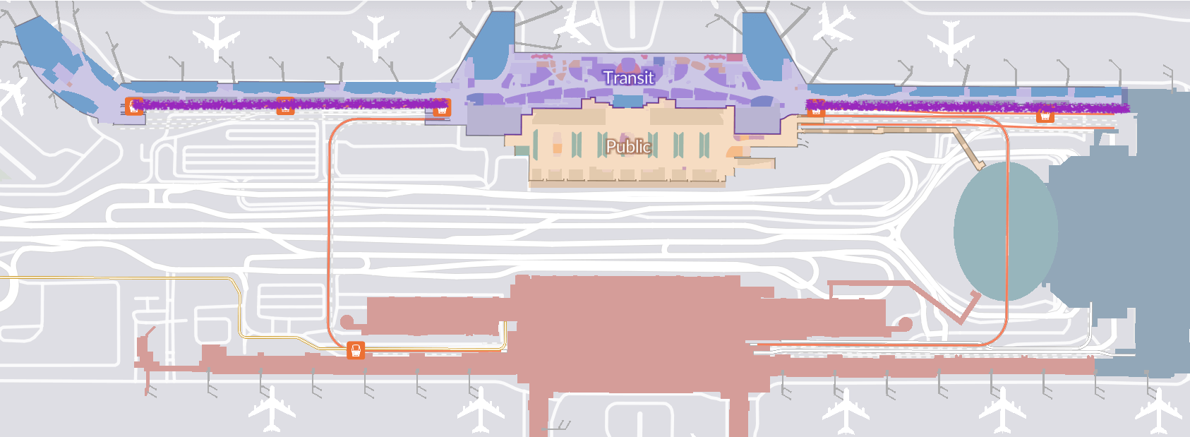 Skytrain Station Location - Terminal 3 T3 - Transit Area