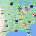 Mapa de Equipos de la NBA