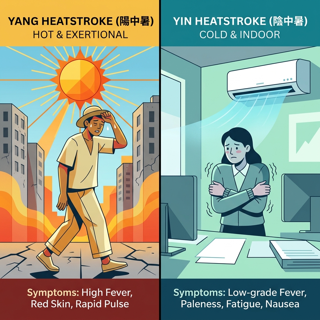 Featured image of post ¿Cuál es la diferencia entre el 'Golpe de Calor Yin' y el 'Golpe de Calor Yang'? ¿Mareos y náuseas son resfriado o golpe de calor? Cómo distinguirlos y primeros auxilios correctos