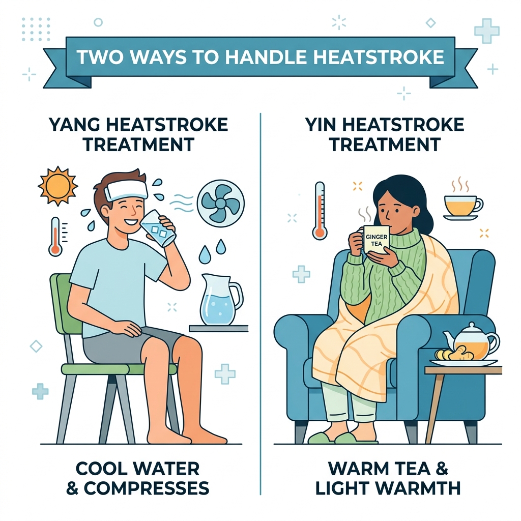 Comparaison des traitements du coup de chaleur