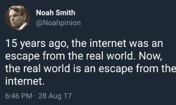 Featured image of post 社群时代及其不满：「15年前，网路是现实世界的逃逸之地；如今，现实世界是网路的逃逸之地。」